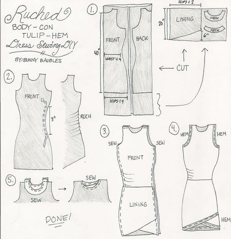 Ruched Dress Pattern, Beginning Of Fall, Dress Sewing Patterns Free, Dress Patterns Diy, Dress Sewing Tutorials, Sewing Templates, Sewing Dress, Girls Dress Sewing Patterns, Dress Patterns Free