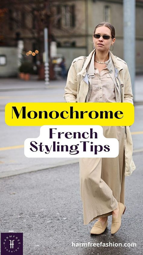 Monochrome Outfit Casual, Monochromatic Outfit Aesthetic, Outfits 2000s Style, Parisian Chic Style, Elegant Outfit Classy, Monochromatic Outfit, Stylish Fall Outfits, Style Inspiration Casual, Monochrome Outfit