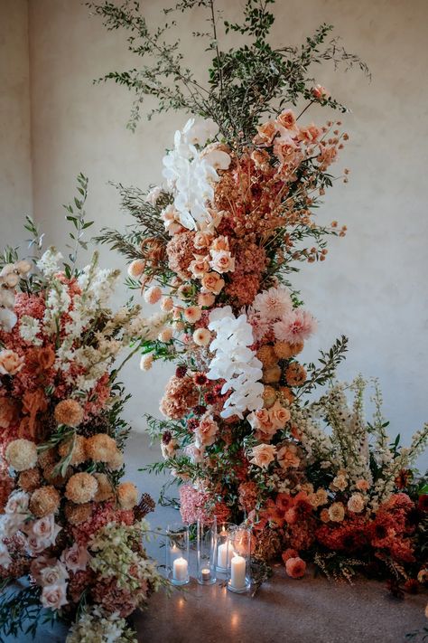 Brydie & Daniel Barn Wedding Inspiration, Fall Wedding Flowers, Melbourne Wedding, Ceremony Inspiration, Ceremony Flowers, Floral Arch, October Wedding, Wedding Mood, Wedding Deco