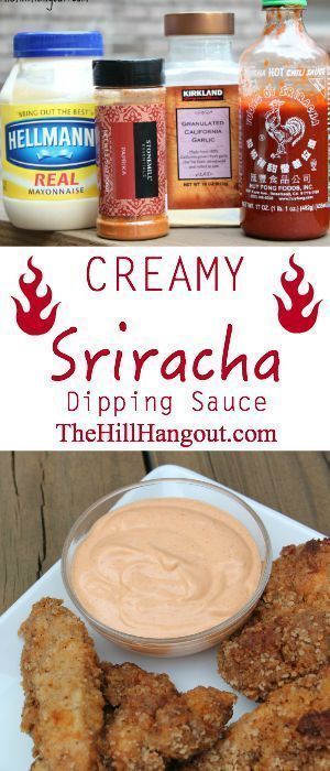 Creamy Sriracha Dipping Sauce from http://TheHillHangout.com. It's not a healthy recipe, but it will get your family gathered around the kitchen table for dinner. Sour Cream Siracha, Recipes Using Sriracha Sauce, Creamy Sriracha Sauce, Sriracha Dipping Sauce, Chicken Sauces, Sriracha Mayo Sauce, Sriracha Sauce Recipe, Siracha Sauce, Sriracha Recipes