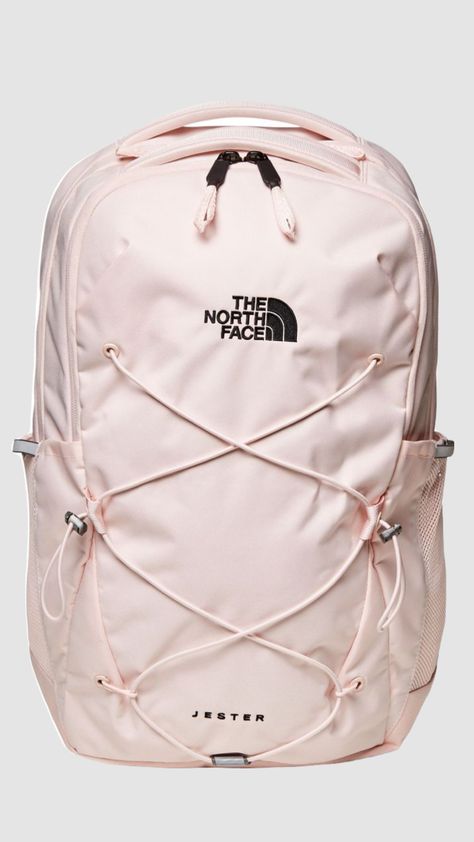 Pink North Face Backpack, North Face Backpack School, The North Face Jester, Cute Backpacks For School, Basic Girl Outfit, Everyday Bag Essentials, Preppy Backpack, North Face Jester, Pink North Face