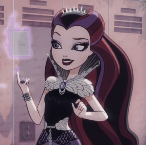 Every After High Characters, Raven Queen Hair, Raven Ever After High Icon, Raven Queen Pfp, Apple White And Raven Queen, Raven Ever After High, Raven Queen Ever After High, Ever After High Aesthetic, Queen Icon