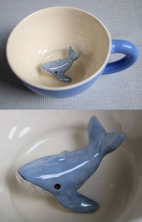 Clay Shark Bowl, Bird Pinch Pot, Cute Things To Make In Ceramics, Ocean Crafts Adults, Octopus Pottery Ideas, Fun Pinch Pot Ideas, Ocean Mug Ceramics, Pinch Cups Ceramics, Ceramic Whale Shark