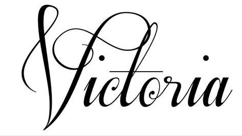 Victoria Name Tattoo, Tatto Name, Victoria Tattoo, Victoria Name, Name Tattoo Design, Food Art Painting, Purple Flowers Wallpaper, Lettering Tattoo, Tattoo Lettering Fonts