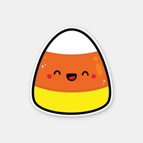 Candy Corn Tattoo, Halloween Candy Drawing, Halloween Stickers Aesthetic, Kawaii Halloween Art, Halloween Drawings Ideas Easy, Corn Drawing, Halloween Apps, Tufting Rugs, Kawaii Doodle