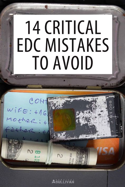 Everyday carry isn't just for practicality, it may save your life one day. Here are the top mistakes to avoid. #edc #everydaycarry #SHTF #emergency Backpack Hacks, Live Off The Grid, Edc Carry, Edc Backpack, Edc Essentials, Everyday Carry Bag, Everyday Bag Essentials, Packing Essentials List, Overland Gear