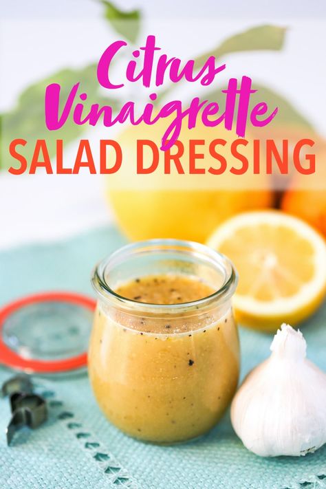 Vinegarette Dressing Recipe, Citrus Vinaigrette Dressing, Citrus Salad Dressing, Vinaigrette Dressing Recipe, Dressing Salad, Citrus Vinaigrette, Citrus Dressing, Easy Salad Dressing, Vinaigrette Salad