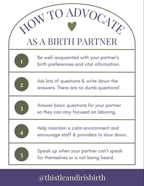 Being a birth partner of any kind is a sacred job. ❤️ Birth Partner Tips, Birth Partner Cheat Sheet, Partner Support During Labor, Birthing Partner Tips, Birth Partner Help List, Labor Stretches, Birthing Partner, Doula Resources, Birth Plans