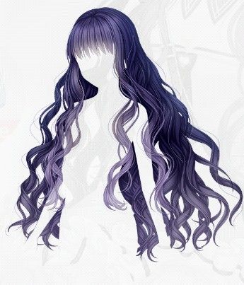 Love Nikki Hair, Ponytail Drawing, Pretty Ponytails, Anime Long Hair, Hair Illustration, Curls For Long Hair, Hair Sketch, Silver Hair Color, Cosplay Hair