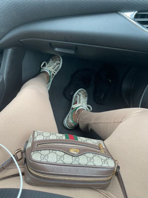 #gucci Gucci Trainers Outfit, Gucci Shoes Outfit, Gucci Sneakers Outfit, Gucci Outfit, Trainers Outfit, Fierce Fashion, Fun Outfits, Soft Life, Gucci Sneakers