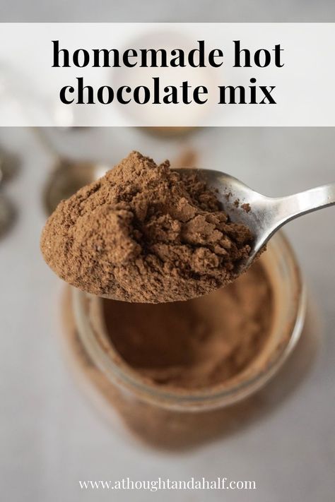 Homemade Hot Chocolate Mix is rich, creamy, and sure to keep you cozy on cold winter nights. Rich Hot Chocolate Mix Recipe, Healthy Homemade Hot Chocolate, Diy Hot Chocolate Mix, Homemade Hot Chocolate Mix Recipe, Healthy Hot Chocolate Recipe, Healthy Cocoa, Hot Cocoa Mix Recipe, Hot Chocolate Recipe Homemade, Cocoa Powder Recipes