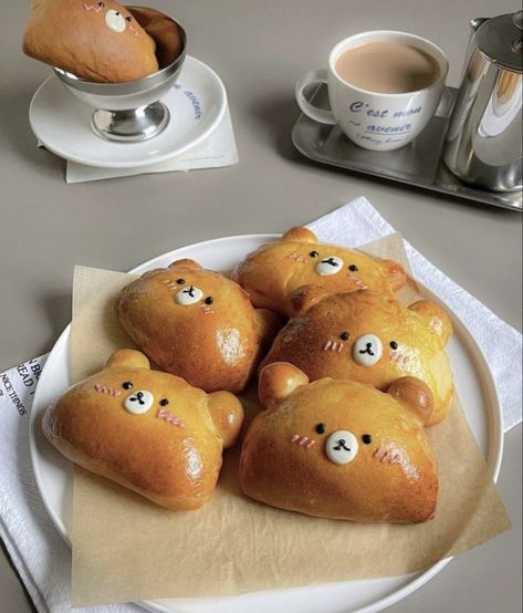 pinterest: hezzprice Cute Savory Food, Recetas Aesthetic, Animal Shaped Foods, Baby Rabbit, Kawaii Cooking, Cream Puff, Cute Baking, Cute Snacks, Cute Food Art