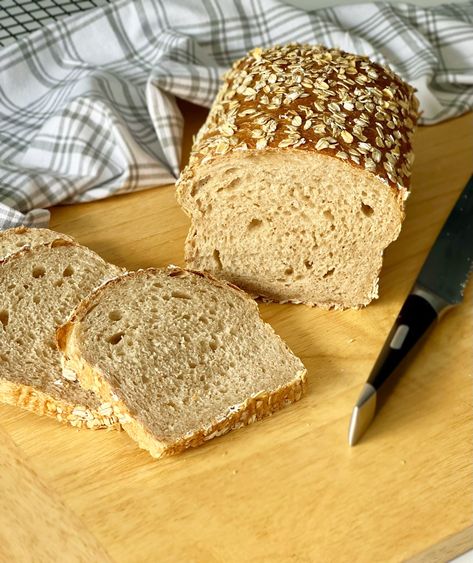 Honey Wheat Sourdough Sandwich Bread (with rolled oats) - Healing Slice Sourdough Honey Wheat Sandwich Bread, Honey Whole Wheat Sourdough Bread, Honey Wheat Sourdough Sandwich Bread, Honey Oat Sourdough Sandwich Bread, Sourdough Honey Wheat Bread, Honey Wheat Sandwich Bread Recipe, Honey Wheat Sourdough Bread, Wheat Sourdough Sandwich Bread, Bread With Oats