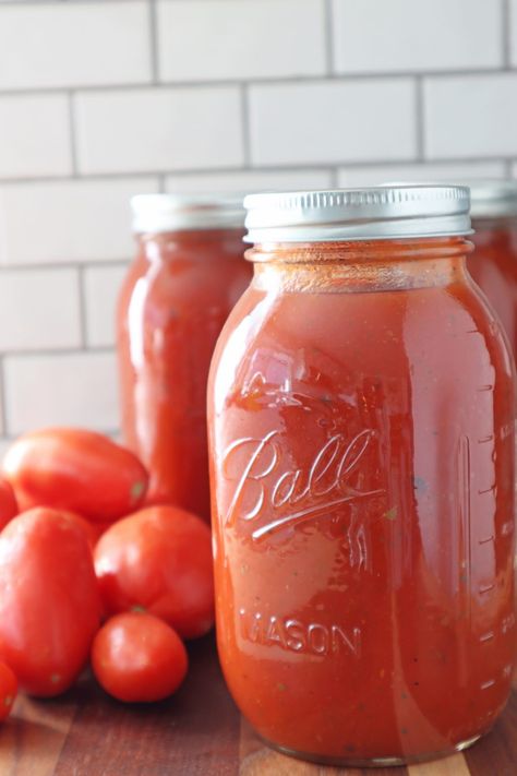 Canned Spaghetti Sauce From Garden Fresh Tomatoes From Scratch