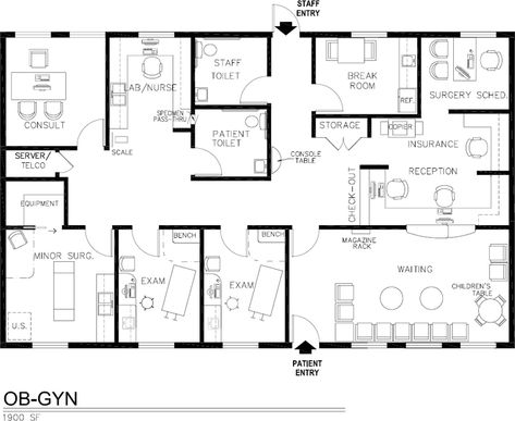 image Medical Centre Interior Design, Polyclinic Design Plan, Medical Clinic Floor Plan, Clinic Floor Plan, Consultation Room Design, Hospital Layout, Hospital Floor Plan, Consultation Room, Medical Clinic Design