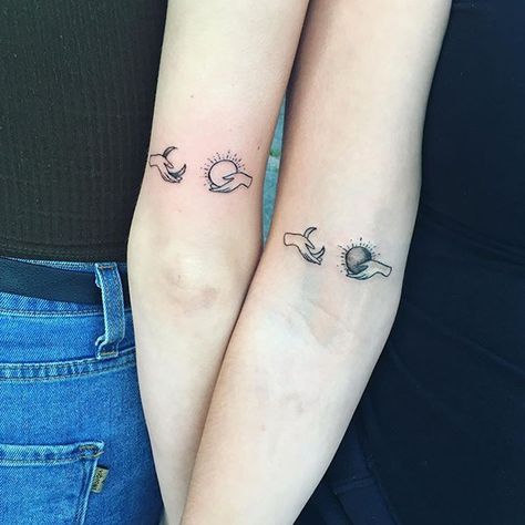 20 Meaningful Mother and Daughter Tattoos - The Trend Spotter Matchy Tattoos Best Friends, Mother And Daughter Tattoos Meaningful, Matching Tattoos For Mom And Daughter, Tattoo For Mom And Daughter, Matching Moon Tattoos, Tattoo Mother And Daughter, Tattoos For Mother And Daughter, Tattoo Ideas Mom And Daughter, Meaningful Mom And Daughter Tattoos