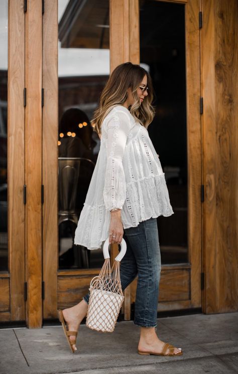 Pregnacy Fashion Outfits, Pregnacy Fashion, White Lace Tunic, Summer Pregnancy Outfits, Spring Maternity Outfits, Casual Maternity Outfits, Now And Later, Maternity Clothes Summer, Trendy Maternity Outfits