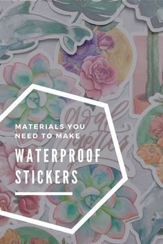 Vinyl T Shirts Ideas, How To Make Waterproof Stickers Diy, Vinyl Stickers Diy, Cricut Waterproof Stickers, Making Vinyl Stickers With Cricut, Printing Stickers At Home, Waterproof Stickers Diy, Diy Vinyl Stickers Cricut, Cricut Maker Stickers