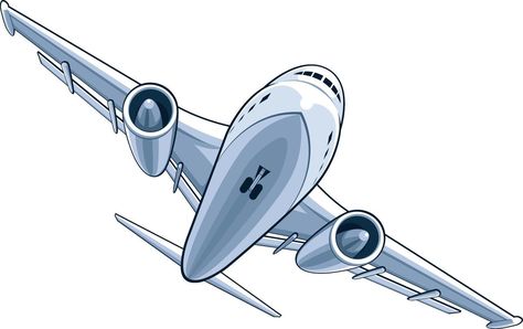 Airplane Commercial Airliner Jumbo Aircraft Jet Cartoon Illustration Plane Illustration, Cartoon Pic, Jumbo Jet, On The Plane, Mirrored Wallpaper, Cartoon Illustration, Ink Drawing, Pen And Ink, Digital Painting