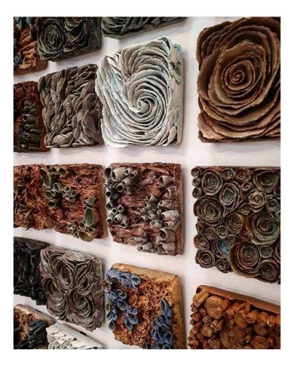 Hand Made Tiles, Ceramic Tile Art, Pottery Projects, Ceramic Texture, Handmade Ceramic Tiles, Clay Wall Art, Cerámica Ideas, Ceramic Wall Art, Clay Wall