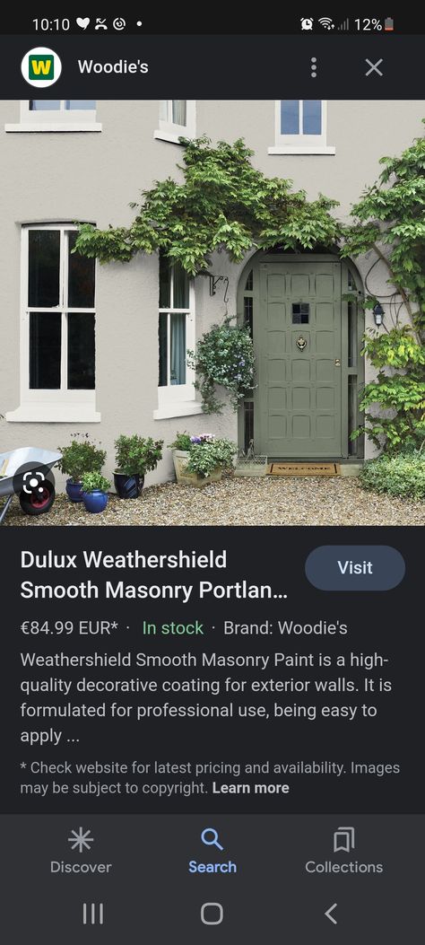 Dulux Weathershield Exterior Colours, Cream House Exterior Color Combos, Painted Pebbledash, Cream House Exterior, Masonry Paint Colours, Exterior Masonry Paint, Dulux Weathershield, Outside Paint, House Colours