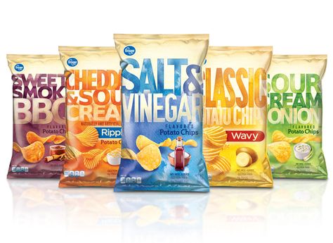 Potato Chips - Packaging designed by Design Resource Center http://www.drcchicago.com/ Snacks Packaging Design, Chips Packaging, Premium Snacks, Snack Package, Snacks Packaging, Chip Packaging, Brilliant Packaging, Packaging Snack, Organic Packaging