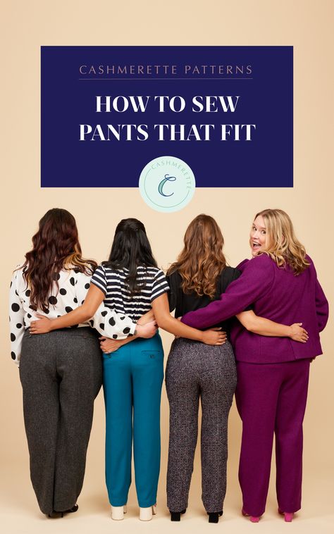 Sewing Alterations Pants, Trouser Patterns For Women, Womens Pants Pattern, Trouser Fits, How To Sew Pants, Women Trousers Pattern, Clothing Recycling, Sew Pants, Trouser Pants Pattern