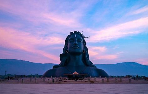 Isha Foundation on Instagram: “Adiyogi at twilight... Captured a few evenings ago. #Adiyogi #IshaYogaCenter” Linkedin Background Photo, Isha Foundation, Destop Wallpaper, Feminine Wallpaper, Isha Yoga, Mahadev Hd Wallpaper, Hd Wallpapers For Laptop, Hanuman Ji Wallpapers, Beautiful Summer Wallpaper