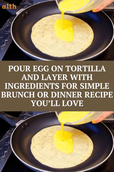 Tortilla Wrap Recipe, Breakfast Wraps Recipes, Simple Brunch, Egg Tortilla, Wraps Recipes Easy, Breakfast Tortilla, Tortilla Wrap, Egg Wrap, Wrap Recipe