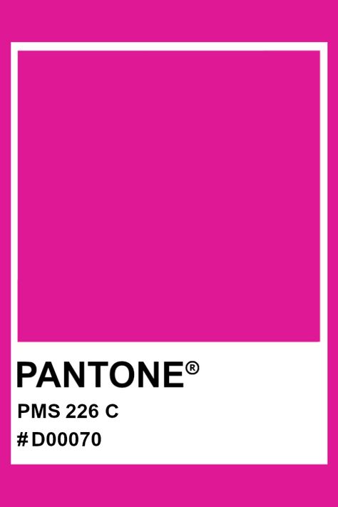 PANTONE 226 C #pantone #color #PMS #hex #pink Bright Pink Pantone, Hot Pink Pantone, Pink Pantone, Palette Winter, Pantone Tcx, Pantone Matching System, Pantone Colour Palettes, Color Chip, Me App