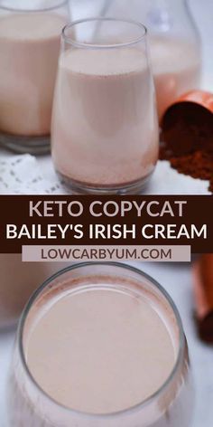 Shakes Recipes, Baileys Irish Cream Recipes, Irish Cream Recipe, Keto Board, Keto Coffee Recipe, Low Carb Cocktails, Homemade Liquor, Keto Cocktails, Keto Drinks