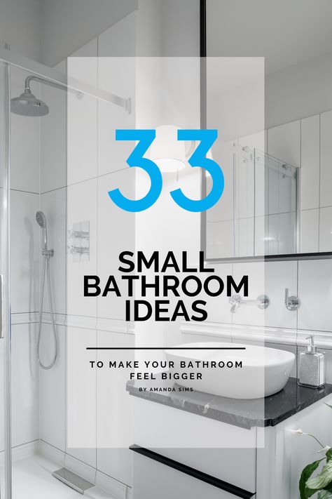 Here are 33 small bathroom ideas to make your bathroom feel bigger in an inexpensive and aesthetically pleasing way.🥰️ Making your bathroom feel bigger doesn't have to be hard or expensive. Check out these small bathroom ideas and tips to make your space feel larger right away. 🙌 Make your bathroom feel bigger.⬇️ #smallbathroomideas #smallbathroom #bathroom #bathrooms #tinybathroom #smallbathrooms #designideas #bathroomideas #bathroomideas #smallbathroomideas #bathroomdecor Small Bathroom Design With Window, How To Make A Small Shower Feel Bigger, 7 X 7 Bathroom Layout, Small Light Bathroom Ideas, Make Small Bathroom Feel Bigger, Small Bathroom Remodel With Shower Only Minimalist, Small Bathroom Ideas 2023, 4x7 Bathroom Design, Very Small Bathroom Ideas With Shower Minimalist