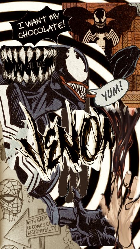 #wallpaper #movies #marvel #venom Nerdy Wallpaper, Venom Comic, Wallpaper Movies, Comic Book Wallpaper, Venom Wallpaper, Spiderman Venom, Venom Movie, Venom Art, Venom Comics