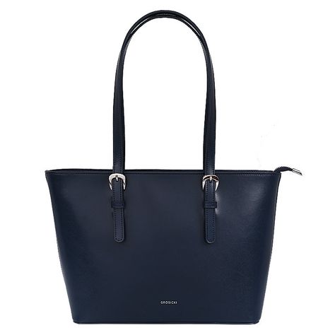 Big shoulder bag. Made of premium quality natural navy blue leather. One big compartment, big zipped pocket, smaller zipped pocket and a phone pocket inside. Also one zipped pocket outside. Perfect for shopping, work (it fits A4 format) and long walks. Size: 35 cm / 13.8 inch 23 cm / 9 inch 12 cm / 4.8 inch Cute Handbags For School, Big Purse Outfit, School Handbags, School Handbag, School Shoulder Bags, Big Shoulder Bag, School Purse, School Shoulder Bag, Navy Handbag