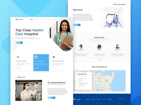 Hello Dribbblers!   Am happy to showcase my debut shot. This website is all about Hospital and health care services.  Thanks a lot @Akshay Bukka for the invite. Hope you all like it, please share y... Web App Ui Design, Hospital Website, Medical Websites, Healthcare Website, Health Care Hospital, Medical Website, Medical Website Design, News Website Design, Creative Website Design