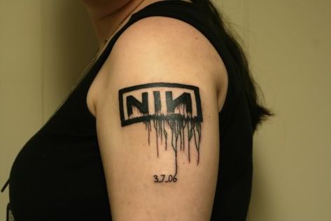 Nin Tattoo, Nine Inch Nails Tattoo, Nine Inch Nails Lyrics, Nails Tattoo, Lyric Tattoos, Sacred Geometry Tattoo, Trent Reznor, Metal Tattoo, Nine Inch Nails