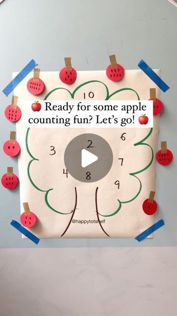 Fynn Sor | Happy Tot Shelf on Instagram: "A playful way to practice counting! 🍎🌳 Count the apple seeds and paste the apple on the matching number! 
👍🏻 Ideal for kids aged 3 to 5. 
🍎 Want more fun fall-themed activities? Comment ‘FALL’ below, and I’ll send you a list of our favorite autumn-inspired activities!
🍂 Who’s ready for Fall? 😊

#HomeLearning #PreschoolFun #HandsOnLearning #MathForKids #preschoolactivities #earlymaths #earlylearning" Fall Number Activities, Autumn Kindergarten, Child Activities, Fall Math, Number Activities, Kindergarten Math Activities, Themed Activities, Autumn Inspired, Apple Seeds