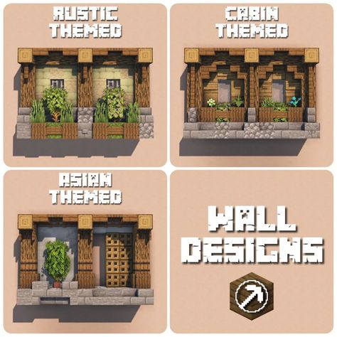 Minecraft Walls Ideas Interior, Minecraft Column Design, Minecraft Wall Designs Exterior, Minecraft Floorplan, Wall Design Minecraft, Minecraft Enchantment Room Ideas, Minecraft Wall Design, Minecraft Wall Ideas, Minecraft Enchantment Room