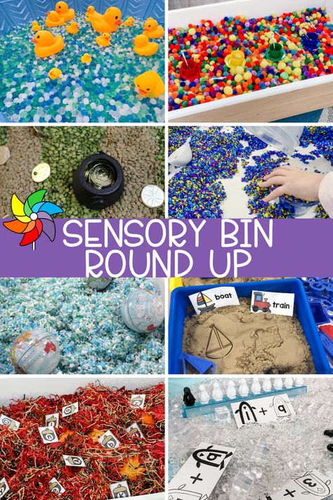 Sensory tables don't just have to be sand or water. Here are tons of sensory table ideas to use in the classroom or at home! Sand And Water Table Ideas Preschool, Sand Sensory Bin Preschool, Kindergarten Sand Table Ideas, Sand Water Table Ideas, Outdoor Sensory Table Fillers, Sensory Tables For Kindergarten, Sensory Sand Box Ideas, Texture Table Ideas Preschool, Sensory Table Kindergarten