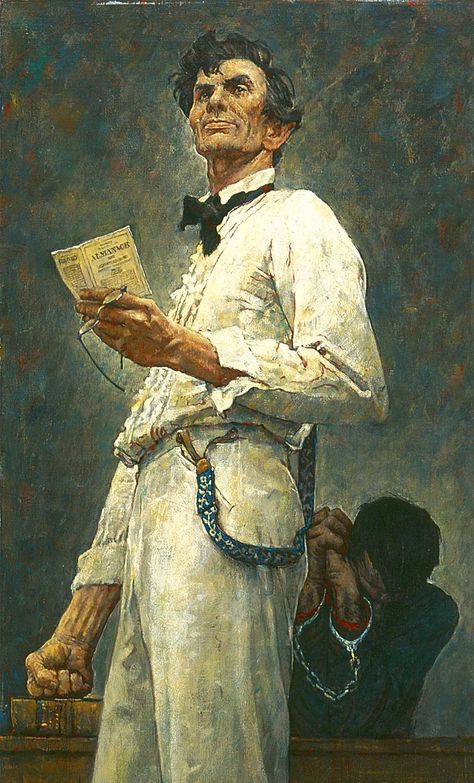 "Lincoln for the Defense," Norman Rockwell, 1961. - Norman Rockwell Museum - The Home for American Illustration Norman Rockwell Art, Rockwell Paintings, Norman Rockwell Paintings, Gil Elvgren, Alphonse Mucha, Norman Rockwell, Grand Art, Mail Art, Pics Art