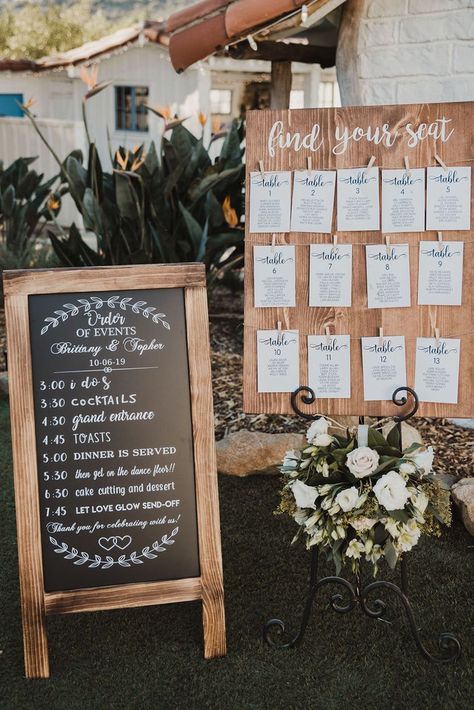 Order Of Events Wedding Sign Rustic, Day Of Events Wedding Sign, Wedding Schedule Ideas, Wedding Signs Order Of Events, Wedding Schedule For Guests, Wedding Schedule Signs, Schedule Wedding Sign, Wedding Day Schedule Sign, Schedule Of Events Wedding