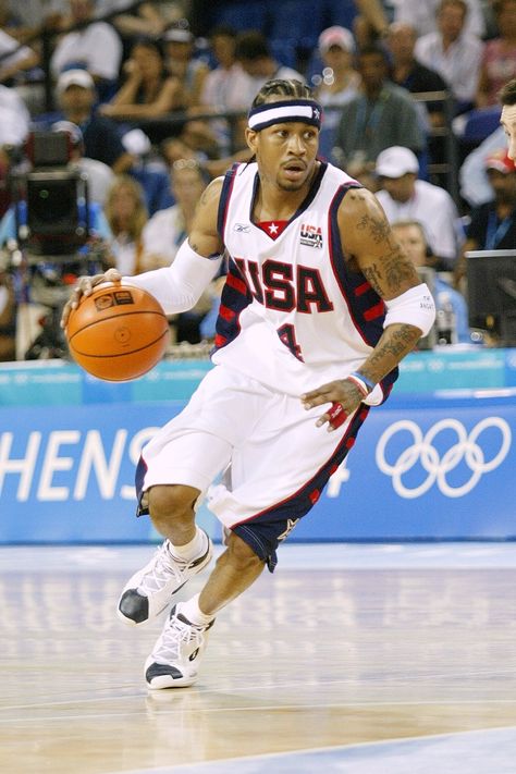 Allen Iverson (USA) 🥉 Basketball • Athens 2004 Olympics 2004 Olympics, Olympic Basketball, Usa Basketball, Allen Iverson, Summer Olympics, Action Poses, Olympic Games, Dream Team, Athens