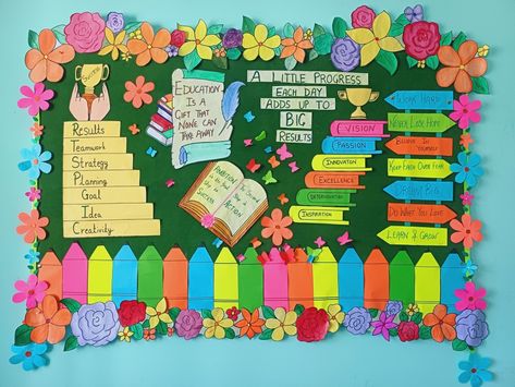 Soft Board Decoration Ideas For School, Display Board Border Ideas, School Board Decoration Creative, Classroom Charter, Spring Bulletin Boards Preschool, Notice Board Decoration, Arts And Crafts For Kids Toddlers, Board Decoration Ideas, Soft Board Decoration