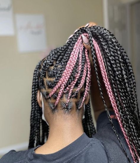 5 Braid, Braids Knotless, Hairstyles Simple, Big Box Braids Hairstyles, Colored Braids, Box Braids Hairstyles For Black Women, Cute Braided Hairstyles, Braided Hairstyle, Braids Hairstyles Pictures