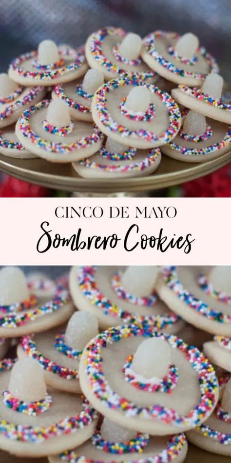 Tacobar Party, Sombrero Cookies, Taco Bar Party, Easy Cookie Recipe, Diy Dessert, Mexican Birthday Parties, Mexican Birthday, Fiesta Birthday Party, Fiesta Theme Party