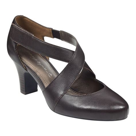 Rovana Leather Pumps - Espresso Leather Easy Spirit | Comfortable Shoes For Women | Originator of E360, AntiGravity and the Traveltime Comfortable Pumps, Comfortable Dress Shoes, Comfortable Shoes For Women, Trending Womens Shoes, Easy Spirit Shoes, Dressy Shoes, Most Comfortable Shoes, Easy Spirit, Comfortable Heels