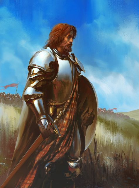 Scottish Knight by ortizfreelance Jon Connington, Scottish Knight, Lost Continent, Dragon Gate, Viking Character, Scottish Warrior, Asoiaf Art, Gra O Tron, The Elder Scrolls