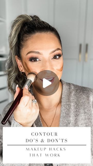 Karla Kazemi on Instagram: "✨Save this Contour hack! If you want to learn an easy contour technique 🪄 Contour do’s and don’ts for a lift 🙌 Comment “LINK” and I’ll send you all the links to the product straight to your DM’s. @makeupbymario soft sculpt shaping stick @thebkbeauty brush @shopolaeda necklace ➡️code: KARLA15 for 15% off Ib: @ericataylor2347 💕 . . . . #contour #contouring #cheeklift #facelift #makeuphacks Contour lift, makeup, how to contour" Contour Makeup To Slim Face, Slim Face Contouring, How To Apply Contour And Highlight, Contour And Highlight Tutorial, V Shape Contour, Step By Step Contouring For Beginners, Elf Contour Palette How To Use, How To Contour Your Cheeks, Contour For Round Faces