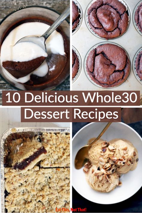 Whole30 Baking Recipes, Whole 30 Breakfast Sweet, Whole 30 Pie Recipe, Whole 30 For A Crowd, Whole Food Recipes Dessert, Whole 40 Dessert, Whole 30 Chocolate Dessert, Whole 30 Prep, Whole 30 Protein Snacks