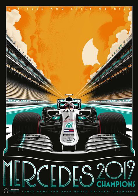 Official licensed illustrated poster for Mercedes Petronas in 2019. #formula1 #formulaone #mercedes #mercedespetronas #germany #racing #f1 #poster #print #art #illustration Mercedes F1 Poster, Toffee Bar, F1 Artwork, Mercedes Petronas, Race Poster, Hamilton Poster, Car Side View, Lewis Hamilton Formula 1, F1 Lewis Hamilton